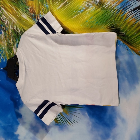 NEW Tommy Hilfiger boys strip round neck pocket tee shirt size XXS (2-3) - Picture 5 of 6
